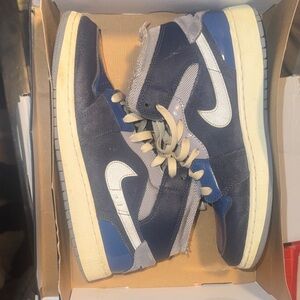 Kids Blue and White Sneakers